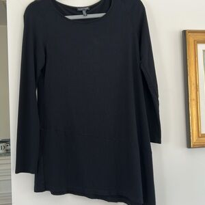 Eileen Fisher asymmetrical jersey stretch tunic top